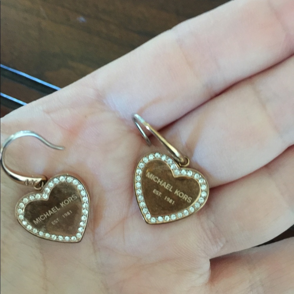 Rose gold Michael Kors earrings